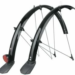 SKS Bluemels Schutzblechset M.Kabelkanal, 28", 53 Mm, Schwarz, Mit Spoiler U. Strahler